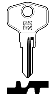 Afbeelding van Silca Cilindersleutel staal JU12