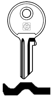 Afbeelding van Silca Cilindersleutel staal JU1R