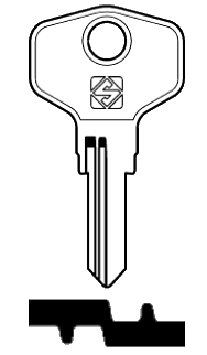 Afbeelding van Silca Cilindersleutel staal JU13R