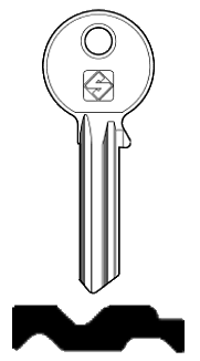 Afbeelding van Silca Cilindersleutel staal JU3