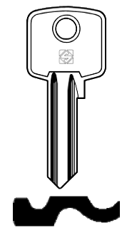 Afbeelding van Silca Cilindersleutel brass CIS5R