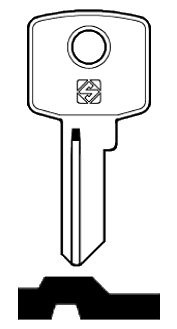 Afbeelding van Silca Cilindersleutel brass CIS4R