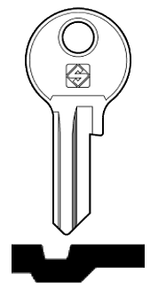 Afbeelding van Silca Cilindersleutel brass CIS7