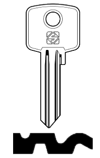 Afbeelding van Silca Cilindersleutel brass CIS8