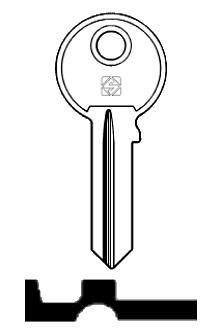 Afbeelding van Silca Cilindersleutel staal JC2R