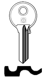 Afbeelding van Silca Cilindersleutel staal LT2