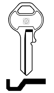 Afbeelding van Silca Cilindersleutel brass MS11