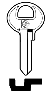 Afbeelding van Silca Cilindersleutel brass MS16