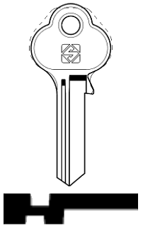 Afbeelding van Silca Cilindersleutel brass MS19