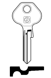 Afbeelding van Silca Cilindersleutel staal MS17