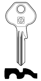Afbeelding van Silca Cilindersleutel staal MS24