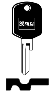 Afbeelding van Silca Autosleutel plastic kop brass MS21AP