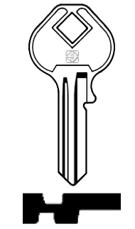 Afbeelding van Silca Cilindersleutel staal MS6