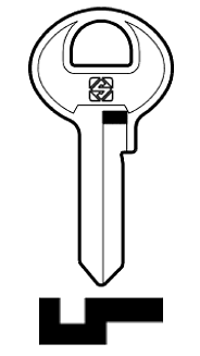 Afbeelding van Silca Cilindersleutel staal MS7