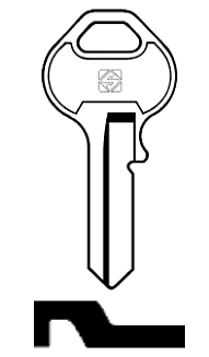 Afbeelding van Silca Cilindersleutel staal MS9R