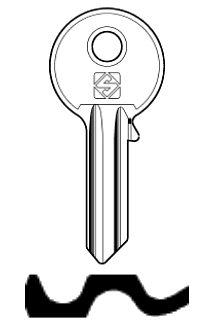 Afbeelding van Silca Cilindersleutel staal UL063