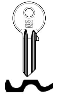 Afbeelding van Silca Cilindersleutel staal UL053