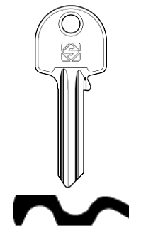 Afbeelding van Silca Cilindersleutel staal UL054L