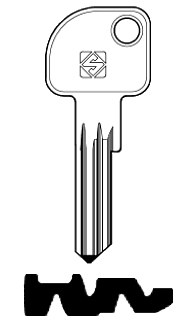 Afbeelding van Silca Cilindersleutel staal MAU5R