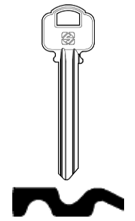Afbeelding van Silca Cilindersleutel staal MAU4