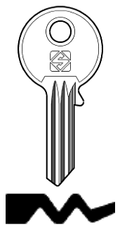 Afbeelding van Silca Cilindersleutel staal MTY1