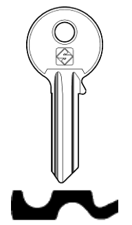 Afbeelding van Silca Cilindersleutel brass MP231