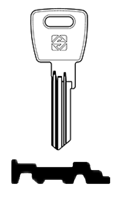 Afbeelding van Silca Cilindersleutel staal NME7