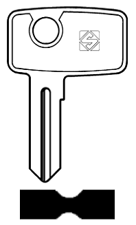 Afbeelding van Silca Cilindersleutel brass RD1