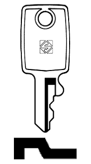Afbeelding van Silca Cilindersleutel staal SA2R