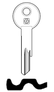 Afbeelding van Silca Cilindersleutel staal SN4R
