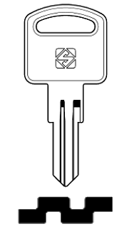 Afbeelding van Silca Cilindersleutel brass SOP2