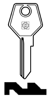 Afbeelding van Silca Autosleutel z/plastic kop staal STR2