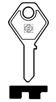 Afbeelding van Silca Autosleutel z/plastic kop staal STR4R