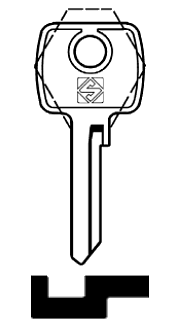 Afbeelding van Silca Autosleutel z/plastic kop staal STR6