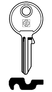 Afbeelding van Silca Cilindersleutel staal SV5