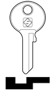 Afbeelding van Silca Cilindersleutel staal SV7
