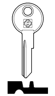 Afbeelding van Silca Cilindersleutel brass TOU3R