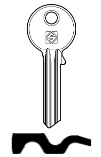 Afbeelding van Silca Cilindersleutel staal TRK9