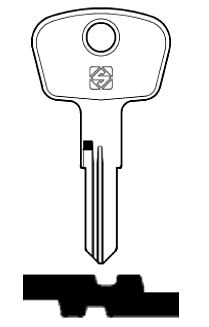 Afbeelding van Silca Cilindersleutel staal TRK10