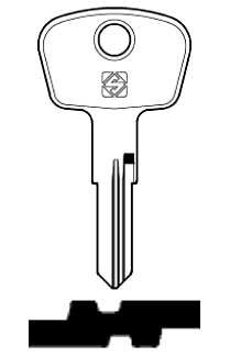 Afbeelding van Silca Cilindersleutel staal TRK10R