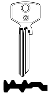 Afbeelding van Silca Cilindersleutel staal TR19R