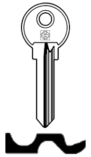 Afbeelding van Silca Cilindersleutel brass TR2