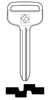 Afbeelding van Silca Autosleutel z/plastic kop staal TOY43