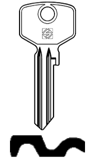 Afbeelding van Silca Cilindersleutel brass TR5