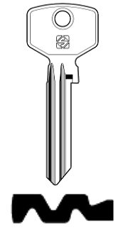 Afbeelding van Silca Cilindersleutel brass TR8