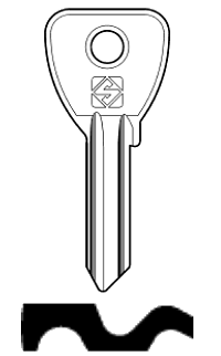 Afbeelding van Silca Cilindersleutel staal UC1