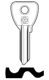 Afbeelding van Silca Cilindersleutel staal UC1R