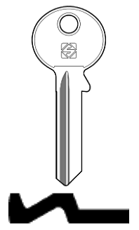 Afbeelding van Silca Cilindersleutel staal UP1