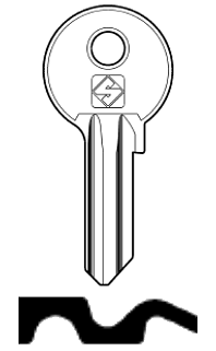 Afbeelding van Silca Cilindersleutel brass WA2