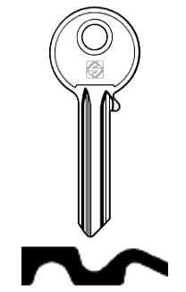 Afbeelding van Silca Cilindersleutel brass WA6